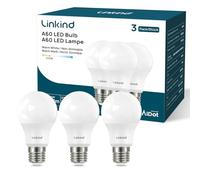 Linkind E27 Screw Bulbs 8W, Warm White 2700K E27 LED Bulb, 60W Equivalent 806LM, Large Screw in LED Light Bulb, Energy Saving ES GLS Bulbs for Lamps, Non-Dimmable, Pack of 3