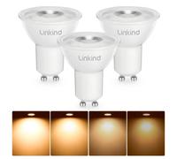 Linkind GU10 LED Bulbs Dimmable, Warm White 2700K Spotlight Bulbs, 5.7W(Equivalent 75W) Energy Saving Light Bulbs,50MM, 560LM, 110° Beam Angle, Pack of 3