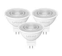 Linkind GU5.3 LED Bulbs 12V, 3.4W Equivalent to 35W Traditional Lamp, Warm White 2700K, 360LM, 36° Angle, MR16 12V AC/DC Spot LED Bulbs, Non-Dimmable, Pack of 3