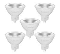 Linkind GU5.3 MR16 LED Bulbs, 12V AC/DC 5W (Equivalent to 50W) Bi-Pin Base Spotlight Bulb, 520LM, Daylight White 5000K, 36°Beam Angle Track Light, Non-dimmable, Pack of 5