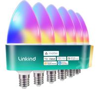Linkind Matter E14 Smart LED Bulb, 4 Pack