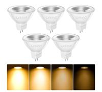 Linkind MR16 LED Bulbs, Dimmable GU5.3 Light Bulb, 12 Volt Spotlights Ceiling Lights, 2 Pin, 5.5W Equivalent to 50W Halogen, Warm White 2700K, 465LM, 5 Pack