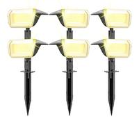 Linkind Solar Lights Outdoor Garden Light, Extra-Long Illumination Time Solar Lights with Winter Mode, 800lm,3000K Warm White, IP67 Waterproof Wall Lights for Yard Driveway Porch Walkway, 6-Pack