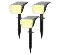 Linkind Solar Lights Outdoor Garden,Extra-Long Illumination Time Solar Garden Lights with Winter Mode,800LM, 3000K Warm White, IP67 Waterproof Wall Light for Yard Driveway Porch Walkway, 3-Pack