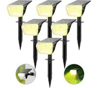 Linkind Solar Lights Outdoor Garden Light, Extra-Long Illumination Time Solar Lights with Winter Mode, 800lm,3000K Warm White, IP67 Waterproof Wall Lights for Yard Driveway Porch Walkway, 6-Pack