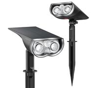 Linkind Solar Outdoor Motion Sensor Lights, IP65 Waterproof Solar Powered Security Lights, Solar LED Pathway for Garden Driveway Fence, 6500k Cold White, 2 Pack