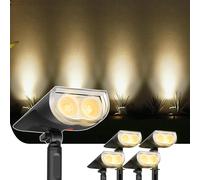 Linkind Solar Spot Lights Outdoor Garden, IP67 Waterproof Solar Powered Spotigh