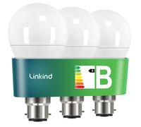 Linkind Ultra-efficient B22 Bayonet Light Bulb, 4.3W = 60W,