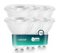 Linkind Ultra-efficient GU10 LED Bulbs, 2W=50W 360Lm 4000K Neutral White, Energy Efficiency Class A Replaces 50W Halogen Spotlight for Bathroom Kitchen, 36° Narrow Beam Angle, Non-dimmable, 6-Pack
