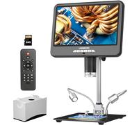 LINKMICRO LM210S 10.1'' 4K 60FPS HDMI Digital Microscope for Soldering Electronics, 4K UHD Video, 64MP USB Coin Magnifier Full View for Adults with Audio, 64GB