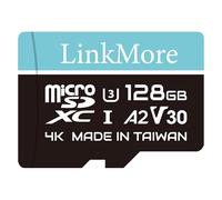 LinkMore 128GB Lite Micro SD Card, A2, UHS-I, U3, V30, Class 10 Compatible, Max Sequential Read up to 100MB/s, Max Sequential Write up to 85MB/s, SD Adapter Included