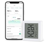 LinknLink eTHS 2 Smart BLE TH Sensor, Wireless Temperature & Humidity Monitor, Wide Range for Fridges, Freezers, Pet Cages, App Alerts, Compatible with Alexa and Google Home via eMotion Ultra Hub