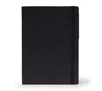 Links mynot00 Notebook, 17 x 24 cm Stripy 17 x 24 cm Black