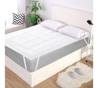 Links Plus Mattress Topper Single Bed - 10 cm Thick Single Mattress Topper | Anti Allergic Mattresses Toppers | Machine Washable | Anchor Corner Straps