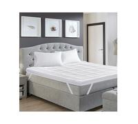 Links Plus Small Double Mattress Topper - 10cm | Anti Allergic, Hypoallergenic, Moisture-Wicking | White | Machine Wash, Tumble Dry | 135cm x 190cm x 10cm