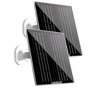 LinkSolar 5W Solar Panel for Ring Security Camera Outdoor Charger, 2 Pack | IP65 Waterproof, Micro USB, DC & USB C Port for Outdoor Rechargeable Battery Camera, 6V, 9.8ft Cable, 360°Adjustable Bracket