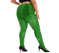 LinkSphere Women's 80D Sparkly Rhinestone Tights, Soft Footed Tights Opaque Solid Color Pantyhose Glitter Party Stockings, Green, L-XL
