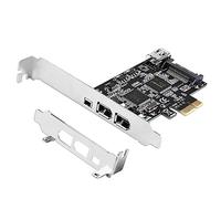 LinksTek 4-Ports PCIE 1394A Firewire 400 Card for Windows OS and MAC OS PCs, TI TSB43AB23, 3X 6Pin and 1X 4Pin 1394A Interface, with 4Pin to 6Pin 1394A Cables and Low Profile Bracket (PCIE-TSB43AB23)