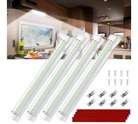 Linkstyle 12V Interior LED Light Bar, 108 LEDs Universal Strip Light with ON/Off Switch, 1800LM 6W for RV Camper Trailer Boat Truck Van, 4 Pack
