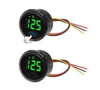 Linkstyle 2PCS DC 12V 24V Volt Meter, Waterproof 0-100V Battery Voltage Gauge with Touch Switch & Voltage Alarm for Car Boat Motorcycle Truck RV