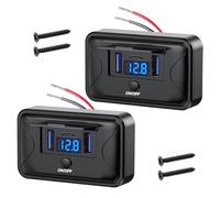 Linkstyle 2PCS RV USB Outlet, Dual 18W USB A & 36W USB C Charging Socket Panel with Voltmeter & ON/OFF Switch for 12V/24V Car Boat