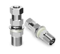 Linkstyle 2PCS SO-239 Stud Mount Adapter Heavy Duty Copper Nickel Plated 3/8-24 Thread for CB Radio FireStik Antennas