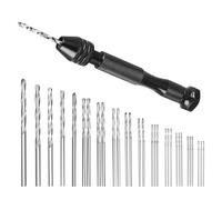 Linkstyle 31PCS Hand Drill Bit Set with 0.5-3mm Precision Pin Vice Drill, Micro Twist Drill Bits for Delicate Manual Work Electronic Assembling Model Making Woodworking Jewelry DIY