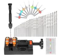 Linkstyle 60PCS Hand Drill Bits Set, Precision Pin Vise with Micro Mini Twist Manual Hand Drill Bit for Hobby Craft Model Making DIY