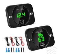 Linkstyle Battery Voltage Gauge, DC Volt Meter 12 Volt 24 Volt, LED Digital Display Voltage Meter, Waterproof Voltmeter with Touch Switch for Car RV Motorcycle Boat Golf Cart