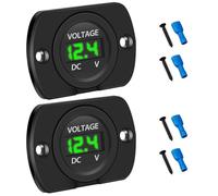 Linkstyle Battery Voltage Meter, DC 24V 12V Voltmeter Gauge Waterproof, Digital Display Voltage Gauge Meter for Car Motorcycle