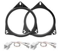 Linkstyle Car Speaker Adapter Set: 6.5 Inch Door Speaker Bracket Adapter with Plug-in Wiring Harness for Select Nissan Models, No Cut No Drill Factory Speaker Replacement