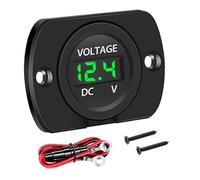 Linkstyle DC 12V 24V LED Digital Voltmeter, Waterproof Battery Voltage Gauge with Reverse Polarity Protection for Car Motorcycle Boat RV Solar