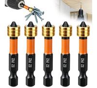 Linkstyle Drywall Screw Setter 5PCS: PH2 Magnetic Bit 50mm Depth Stop Screw Bit 1/4 Hex Shank for Plasterboard Ceiling Fixing