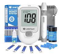 LinkSun G-425-1 Blood Glucose Monitor Kit, 100 Test Strips, 100 Lancets,1 Blood Sugar Monitor, 1 Control Solution, No Coding