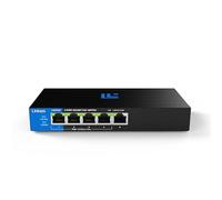 Linksys 5-Port Gigabit Unmanaged PoE+ Switch | Energy-Efficient Ethernet | Full-Duplex Flow Control | Ideal for Small and Home Offices | Fanless Design and Metal Casing | 60W PoE Budget