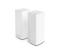 Linksys Atlas 6 Mesh WiFi 6 System - Dual Band AX3000 Wireless Router with up to 3.0 Gbps Speed, 4x Faster for 50+ Devices & 4,000 sq ft Coverage - 2 Pack, White