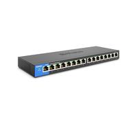 Linksys LGS116 16 Port Gigabit Unmanaged Network Switch - Home / Office Ethernet Switch Hub with Metal Housing - Wall Mount or Desktop Ethernet Splitter, Easy Plug & Play Connection