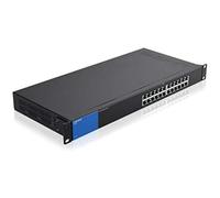 Linksys LGS124-UK 24 Port Gigabit Unmanaged Network Switch - Home and Office Ethernet Switch Hub with Metal Housing - Wall Mount or Desktop Ethernet Splitter, Plug and Play