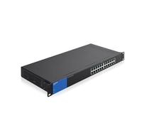 Linksys LGS124P-UK 24 Port Gigabit Unmanaged Network PoE Switch with 12 PoE+ Ports @ 120W for Business, Office, IP Surveillance - Ethernet Switch Hub with Metal Housing