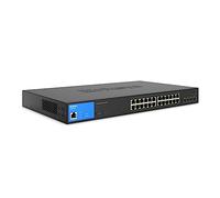Linksys LGS328MPC 24-Port Managed Gigabit PoE+ Switch with 4 10G SFP+ Uplinks 410W TAA Compliant, Black