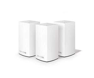Linksys Velop WHW0103 Dual Band Whole Home Mesh WiFi 5 System (AC1300) - Wifi Router, Extender & Booster up to 4,500 sq ft Coverage for 45+ Devices with MU-MIMO & Parental Controls - 3 Pack, White
