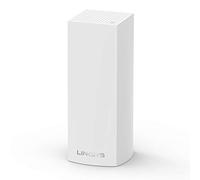 Linksys Velop WHW0301 Tri-Band Whole Home Mesh WiFi 5 System (AC2200) WiFi Router, Extender & Booster up to 2000 sq ft Coverage for 20+ Devices with 2 Gigabit Ethernet Ports, MU-MIMO - 1 Pack, White