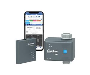 LinkTap G1S Wireless Water Timer & Gateway - Cloud Controlled Smart Tap Hose Timer & App, Remote Irrigation for Garden, Weather Awareness, Manual Control & Digital Lockout, 2 Year Battery Life, IP66