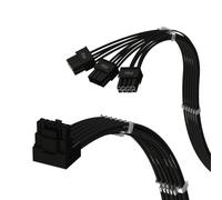 LINKUP 12VHPWR PSU-GPU Power Cable | Compatible with NIVIDA RTX 5070/5080 | 12+4 to 3x8 Pin PCIe 5.0 Cable | for 8Pin ASUS PSUs Only | 70cm - Right Angle