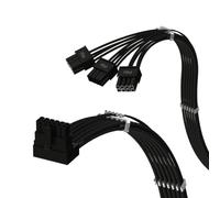 LINKUP 12VHPWR PSU-GPU Power Cable | Compatible with NIVIDA RTX 5070/5080 | 12+4 to 3x8 Pin PCIe 5.0 Cable | for 8Pin ASUS PSUs Only | 70cm - Left Angle