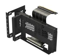 LINKUP 3-Way Universal Vertical GPU Mount V2 with AVA5 PCIe 5.0 x16 Riser Cable 220mm, Adjustable Graphics Card Bracket with Anti-Sag Support, Fits PC Cases with 7 PCIe Slots, Black