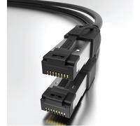 LINKUP - [40Gbps Certified Cat8 Ethernet Patch Cable Double Shielded┃2000MHz (2GHz) Cat8.1┃Future Proof LAN Wires Compatible with Cat7A, Cat7, Cat6A, 25G, 10G, 1G Network [Black] - 15ft (4.5M)