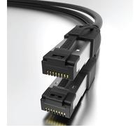 LINKUP - [40Gbps Certified Cat8 Ethernet Patch Cable Double Shielded┃2000MHz (2GHz) Cat8.1┃Future Proof LAN Wires Compatible with Cat7A, Cat7, Cat6A, 25G, 10G, 1G Network [Black] - 50ft (15M)