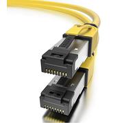 LINKUP - [40Gbps Certified Cat8 Ethernet Patch Cable Double Shielded┃2000MHz (2GHz) Cat8.1┃Future Proof LAN Wires Compatible with Cat7A, Cat7, Cat6A, 25G, 10G, 1G Network [Yellow] - 15ft (4.5M)