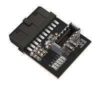 LINKUP - [Active Chip USB 3.0 (3.2 Gen 1) Internal IDC 20 Pin Motherboard Header to A-Key (Type-E) 20 Pin Female Converter for Type C Panel Mount Adapter